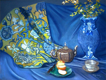 Tea Time - Pastel painting by Margo Kelley